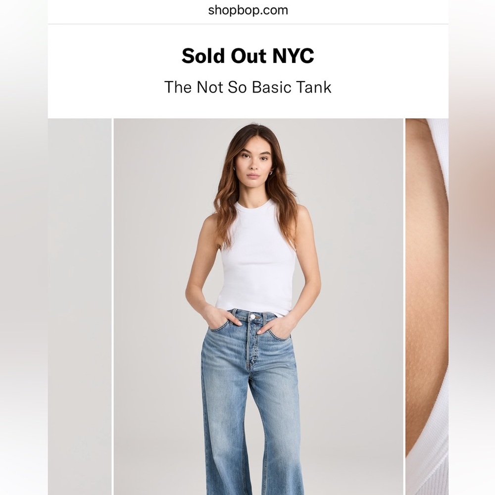Not So Basic Tank Sold Out NYC white ribbed high neck